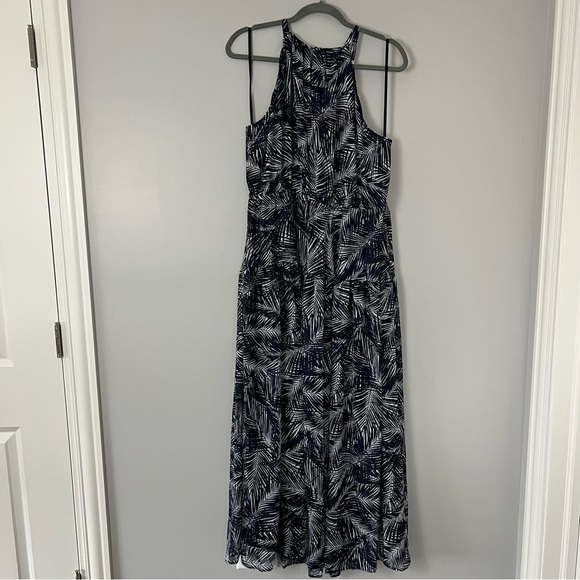 NWT Michael Kors Palm Print Halter Neck Dress - Picture 7 of 13